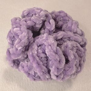 Handmade Crocheted Chenille Hair Scrunchie